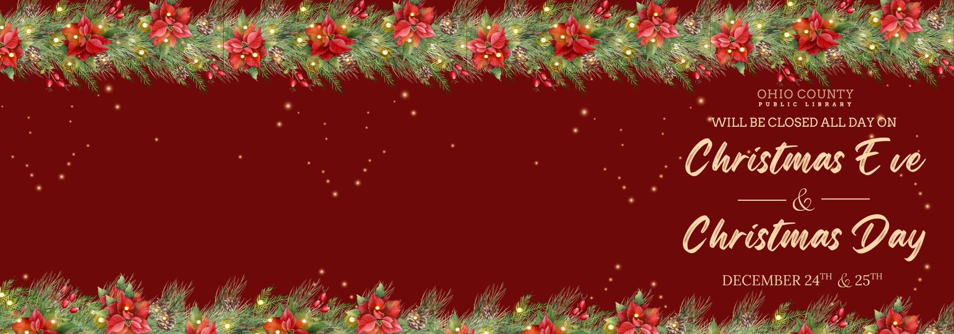 OCPL Closed for Christmas Holiday