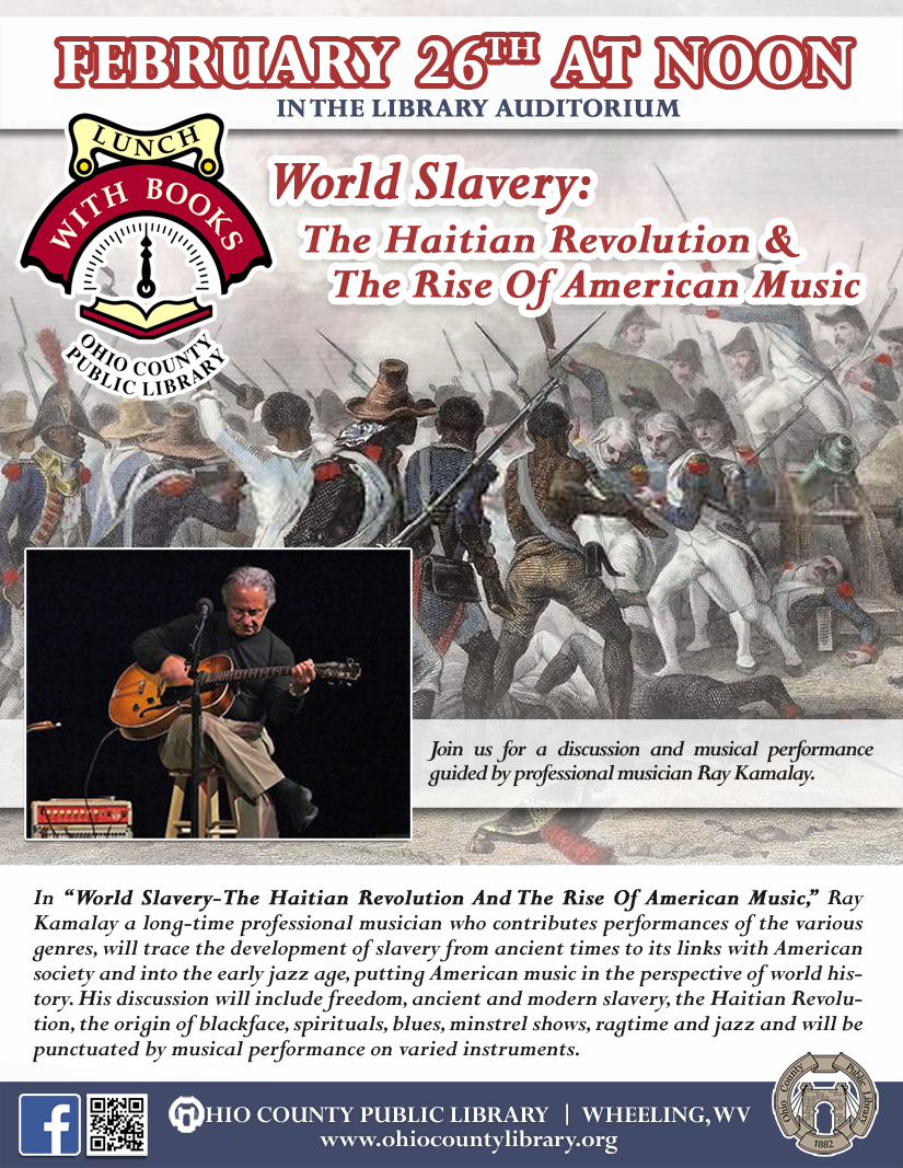 Lunch With Books: Feb. 26, at noon - World Slavery and the Rise of American Music