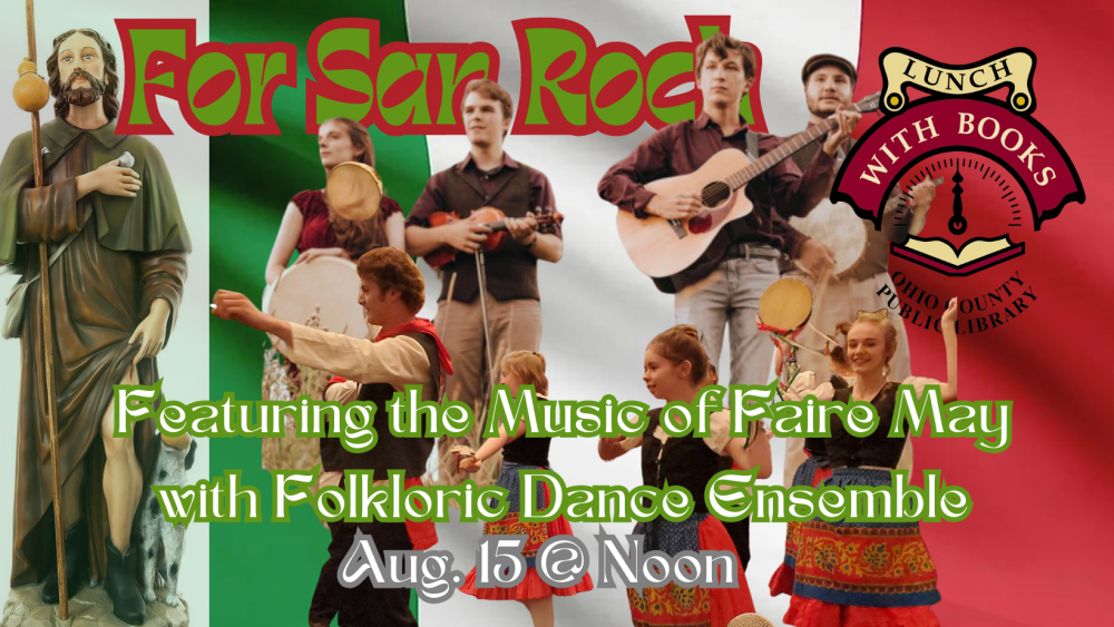 Lunch With Books: Music for Saint Rocco featuring Faire May & the Folkloric Dance Ensemble