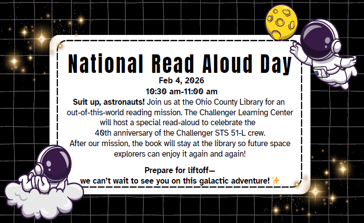 National Read Aloud Day with  the Challenger Learning Center 
