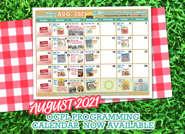 August 2021 OCPL Programming Calendars Now Available