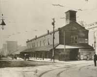 Wheeling market on 10th Street. Slaves were sold near this end.