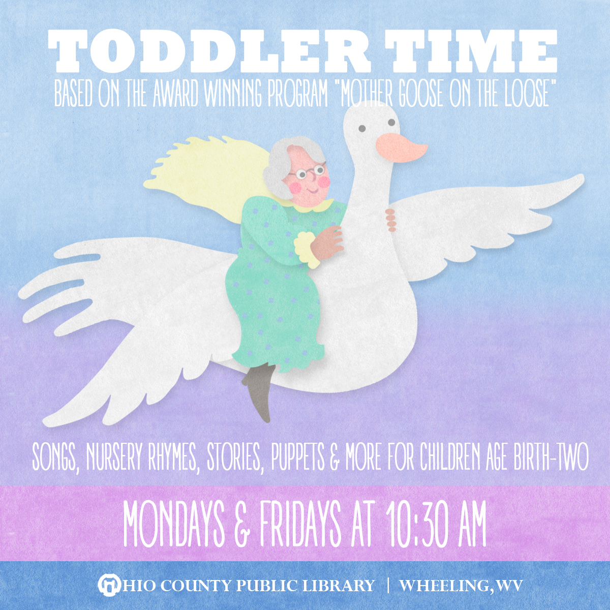 Toddler Time: Fridays at 10:30 am at the Ohio County Public Library