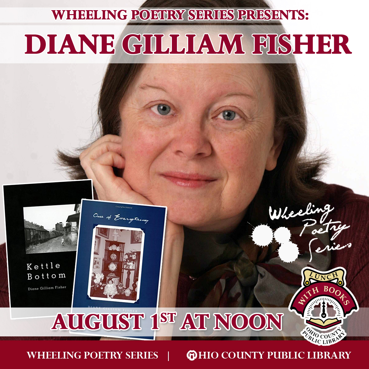 Lunch With Books: Wheeling Poetry Series - Diane Gilliam Fisher - August 1, 2017