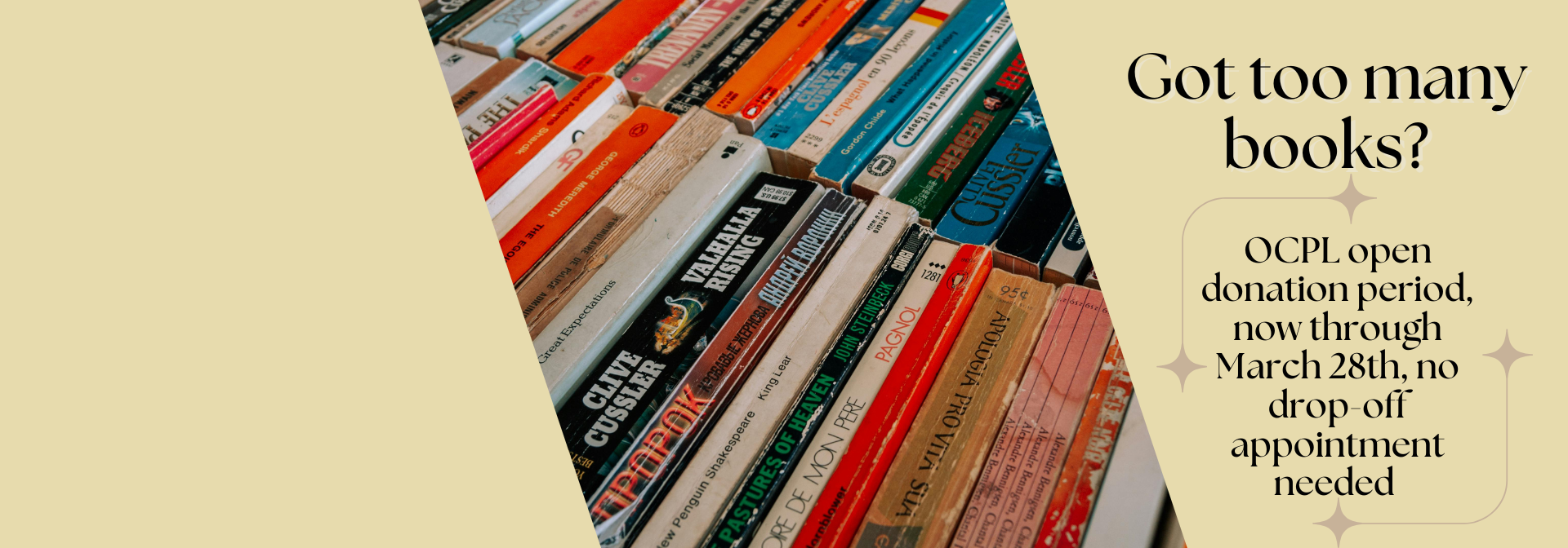 Donate to our May Book Sale!