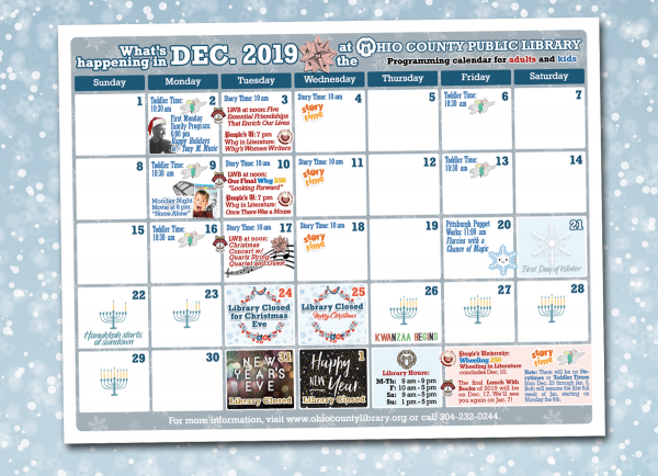 December OCPL Programming Calendar Now Available