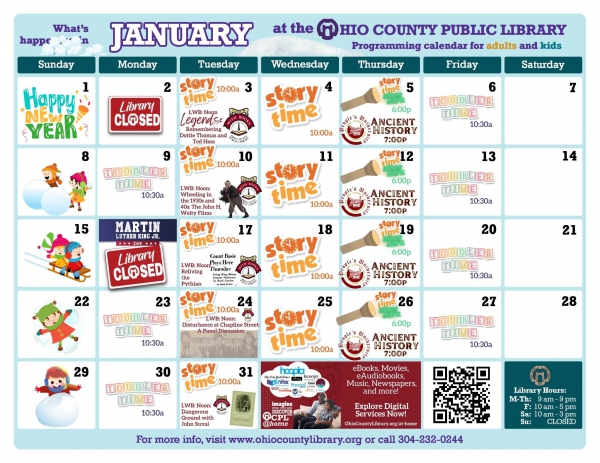 January 2023 OCPL Program Calendar Now Available! 