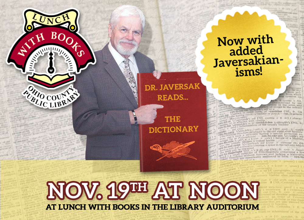 LUNCH WITH BOOKS:  Dr. Javersak Reads the Dictionary